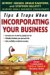 Tips And Traps When Incorporating Your Business cover