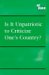 Is It Unpatriotic To Criticize One's Country? cover