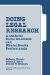 Doing Legal Research : A Guide for Social Scientists and Mental Health Professionals cover