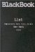 Black Book List, New York 2005 : Restaurants, Bars, Clubs, Hotels cover