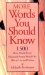 More Words You Should Know/1500 More Words Every Educated Person Should Be Able to Use and Define cover