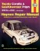 Toyota Corolla & Geo/Chevrolet Prizm Automotive Repair Manual : 1993 Thru 2002 cover