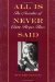 All Is Never Said : The Narrative of Odette Harper Hines cover