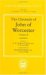 The Chronicle of John of Worcester : The Annals from 450 to 1066 cover
