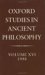 Oxford Studies in Ancient Philosophy : 1998 cover