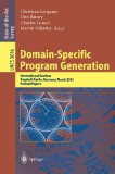 Domain-Specific Program Generation : International Seminar, Dagstuhl Castle, Germany, March 23-28, 2003, Revised Papers [Click for larger image]