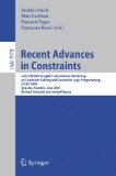 Recent Advances in Constraints [Click for larger image]