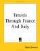 Travels Through France and Italy cover