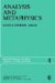 Analysis and Metaphysics : Essays in Honor of R. M. Chisholm cover