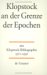 Klopstock an Der Grenze Der Epochen : Mit Klopstock-Bibliographie 1972-1992 Von Helmut Riege cover