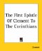 The First Epistle Of Clement To The Corinthians cover