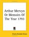 Arthur Mervyn Or Memoirs Of The Year 1793 cover