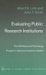 Evaluating Public Research Institutions : The US Advanced Technology Program's Intramural Research Initiative cover