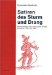 Satiren Des Sturm Und Drang : Innenansichten Des Literarischen Feldes Zwischen 1770 Und 1780 cover