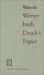 Worter-Buch Druck+Papier cover