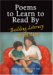Poems to Learn to Read by : Building Literacy With Love cover