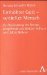 Enthohter Gott-- Vertiefter Mensch : Zur Bedeutung Der Demut Ausgehend Von Meister Eckhart Und Jakob Bohme cover