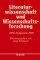Literaturwissenschaft Und Wissenschaftsforschung cover