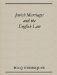 Jewish Marriages And the English Law cover
