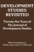 Development Studies Revisited : Twenty-Five Years of the Journal of Development Studies cover