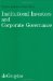 Institutional Investors and Corporate Governance cover