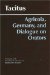 Agricola, Germany, and Dialogue on Orators cover