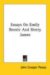 Essays on Emily Bronte and Henry James cover