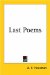 Last Poems cover