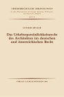 Das Urheberpersonlichkeitsrecht Des Architekten Im Deutschen Und osterreichischen Recht [Click for larger image]