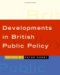 Developments in Bristish Public Policy cover