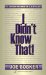 I Didn't Know That! : Torah News U Can Use cover