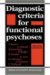 Diagnostic Criteria for Functional Psychoses cover
