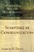 Scripture As Communication : Introducing Biblical Hermeneutics cover