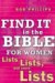 Find It in the Bible for Women : Lists, Lists, and More Lists cover