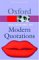 Oxford Dictionary of Modern Quotations cover