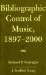 Bibliographic Control of Music, 1897-2000 cover