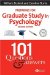 Preparing for Graduate Study in Psychology : 101 Questions And Answers cover