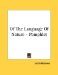 Of the Language of Nature cover