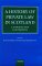 A History of Private Law in Scotland cover