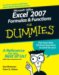 Microsoft Office Excel 2007 Formulas & Functions for Dummies cover