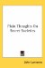 Plain Thoughts on Secret Societies cover
