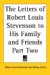 The Letters of Robert Louis Stevenson to His Family And Friends cover