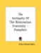 The Antiquity of the Rosicrucian Fraternity cover