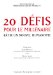 20 Defis Pour Le Millenaire : Batir Un Nouvel Humanisme cover