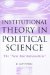Institutional Theory in Political Science : The New Institutionalism cover