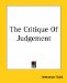 The Critique of Judgement cover