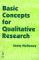 Basic Concepts for Qualitative Research cover