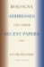 Bologna Addresses and Other Recent Papers cover
