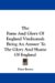 The Fame and Glory of England Vindicated : Being an Answer to the Glory and Shame of England cover
