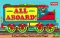 All Aboard! : A Fun Foldout Train With Flaps! cover